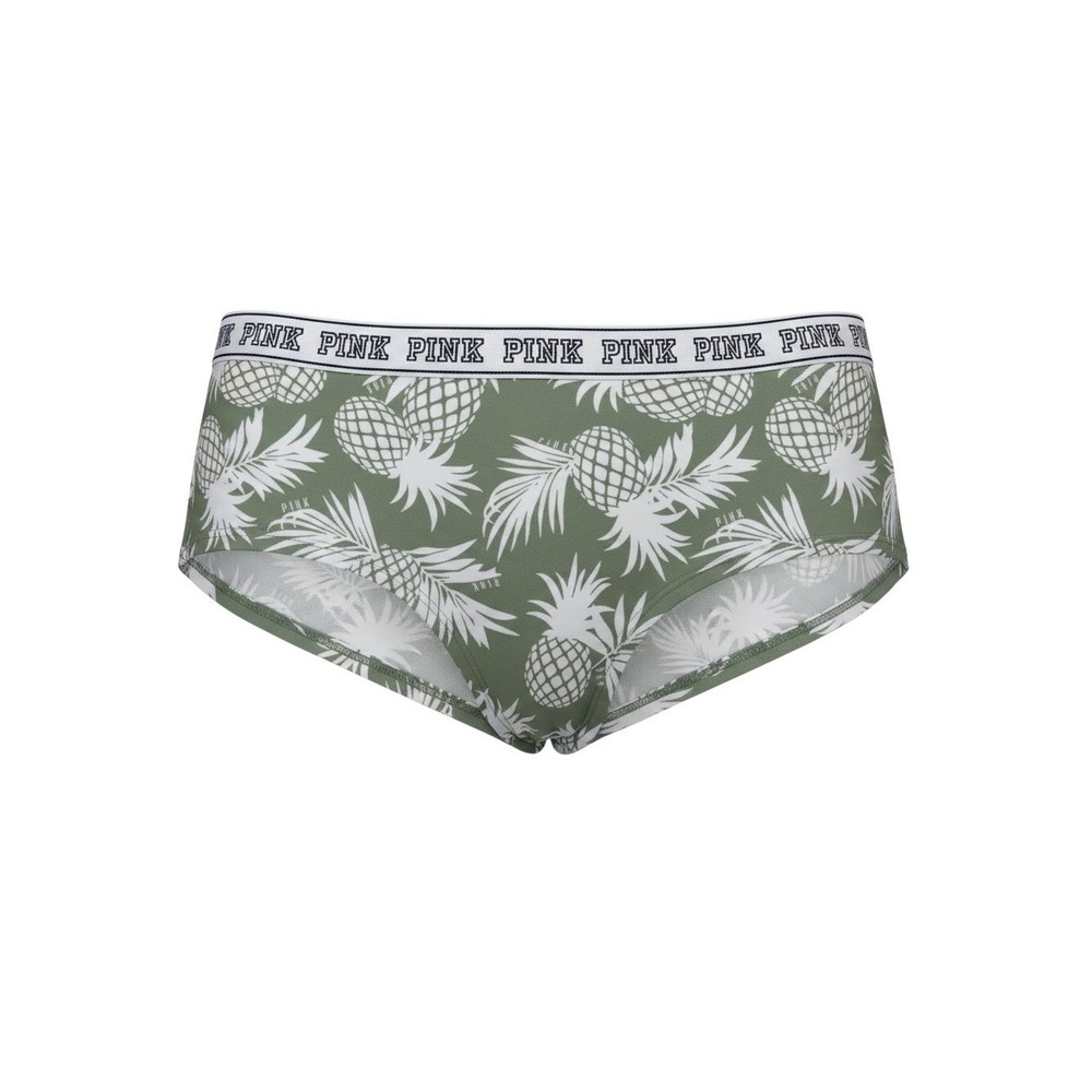 Victoria's Secret PINK Panties Womens L Green  Pineapple Hiphugger